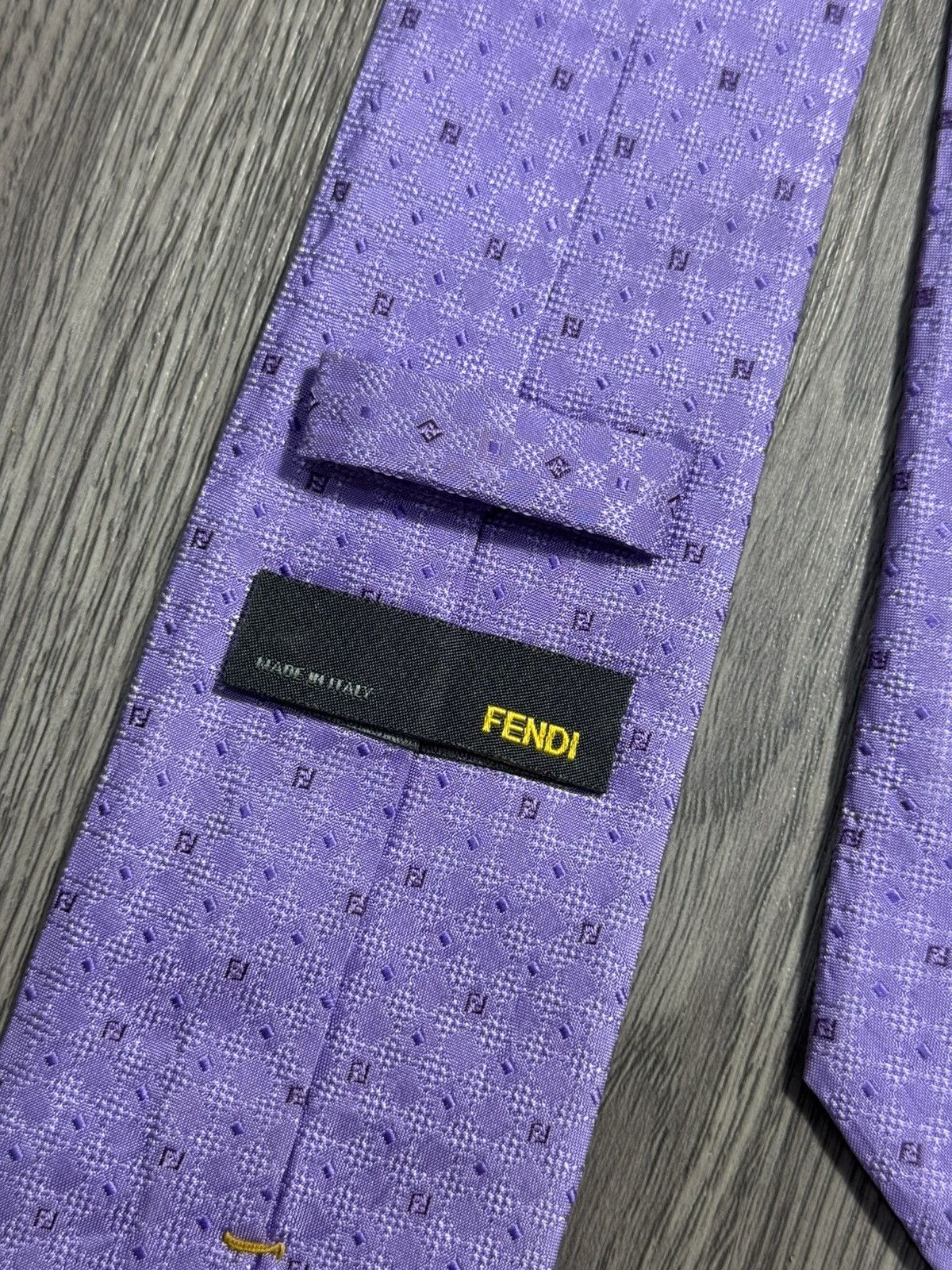 Fendi FENDI Logos Full Print Silk Tie Size ONE SIZE - 3 Thumbnail