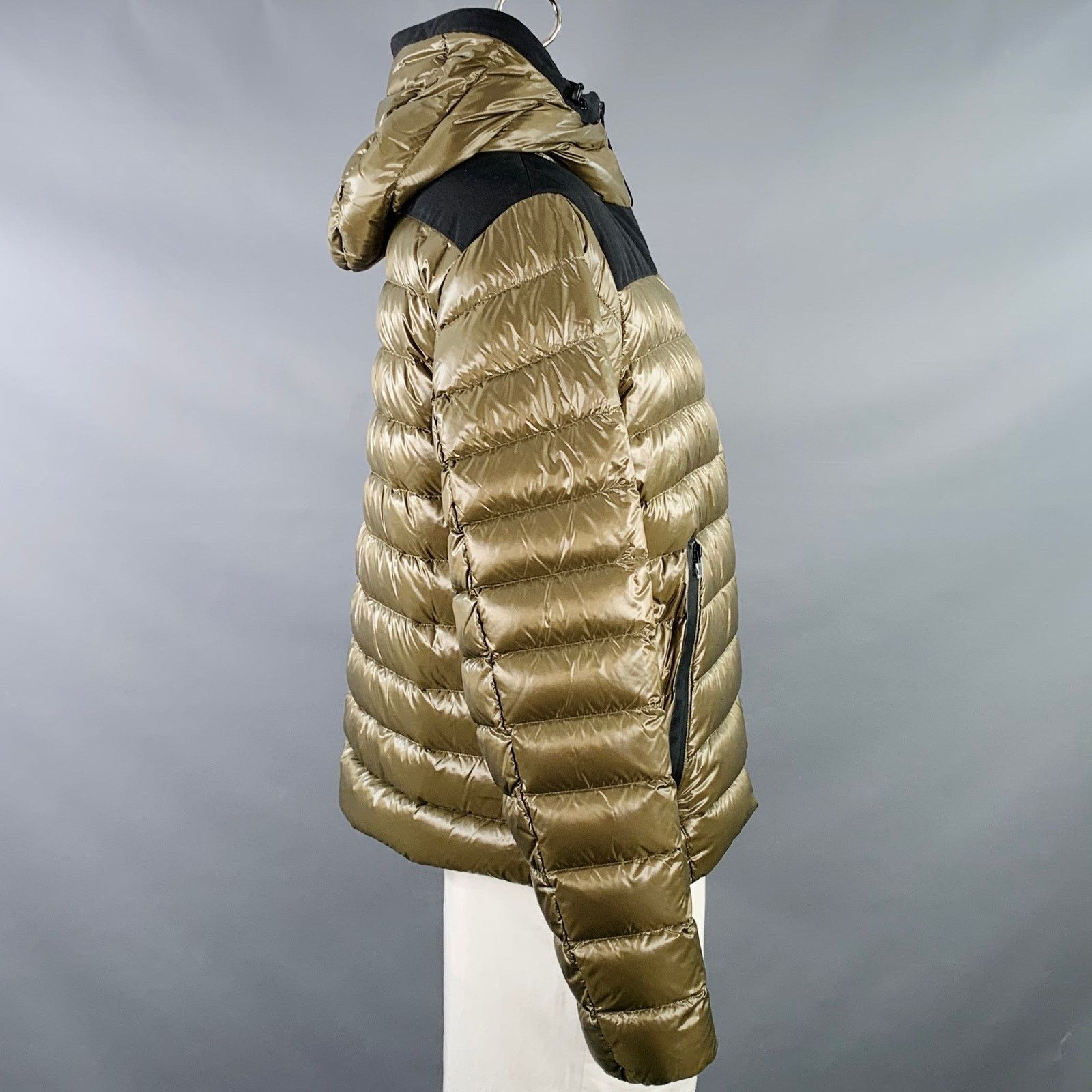 Burberry Size XL Barking Black Olive Quilted Polyamide Hooded Coat Size US XL / EU 56 / 4 - 3 Thumbnail
