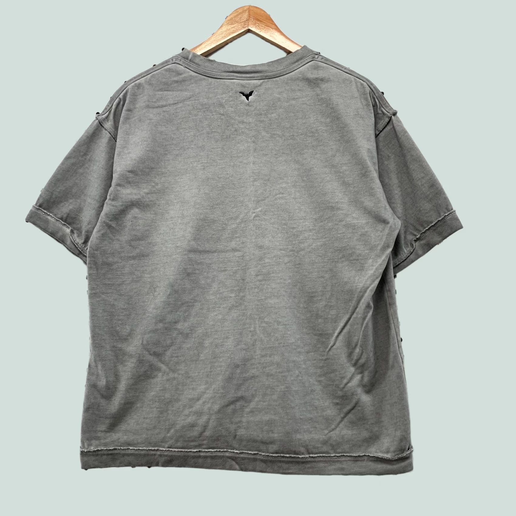 Vintage Ditch Embroidered Scroll T Shirt Mens Medium Gray Goth Heavyweight Size US M / EU 48-50 / 2 - 1 Thumbnail