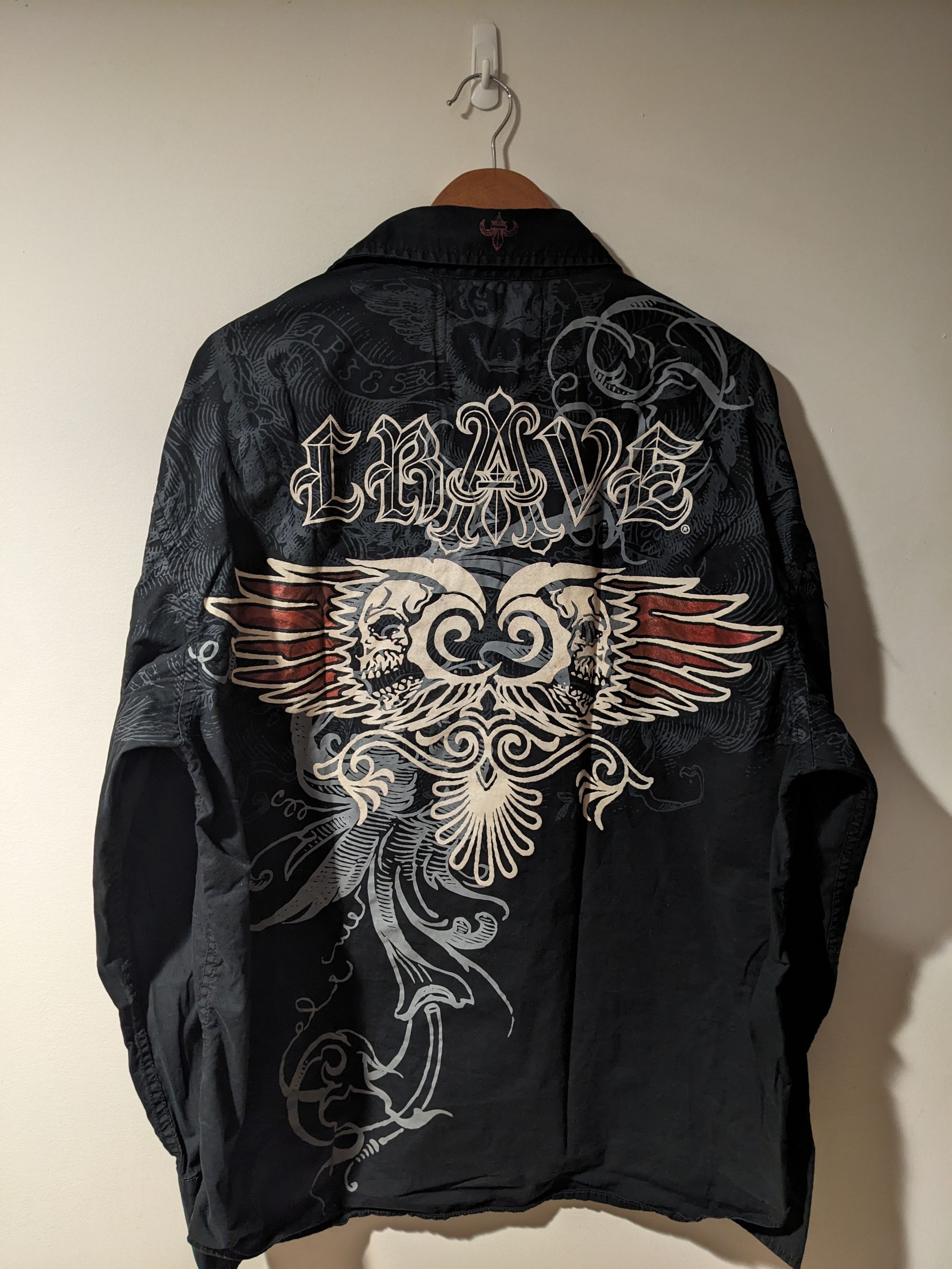 Affliction × Vintage Vintage Y2K Crave Affliction Inspired Button Up Shirt Size US XXL / EU 58 / 5 - 1 Thumbnail