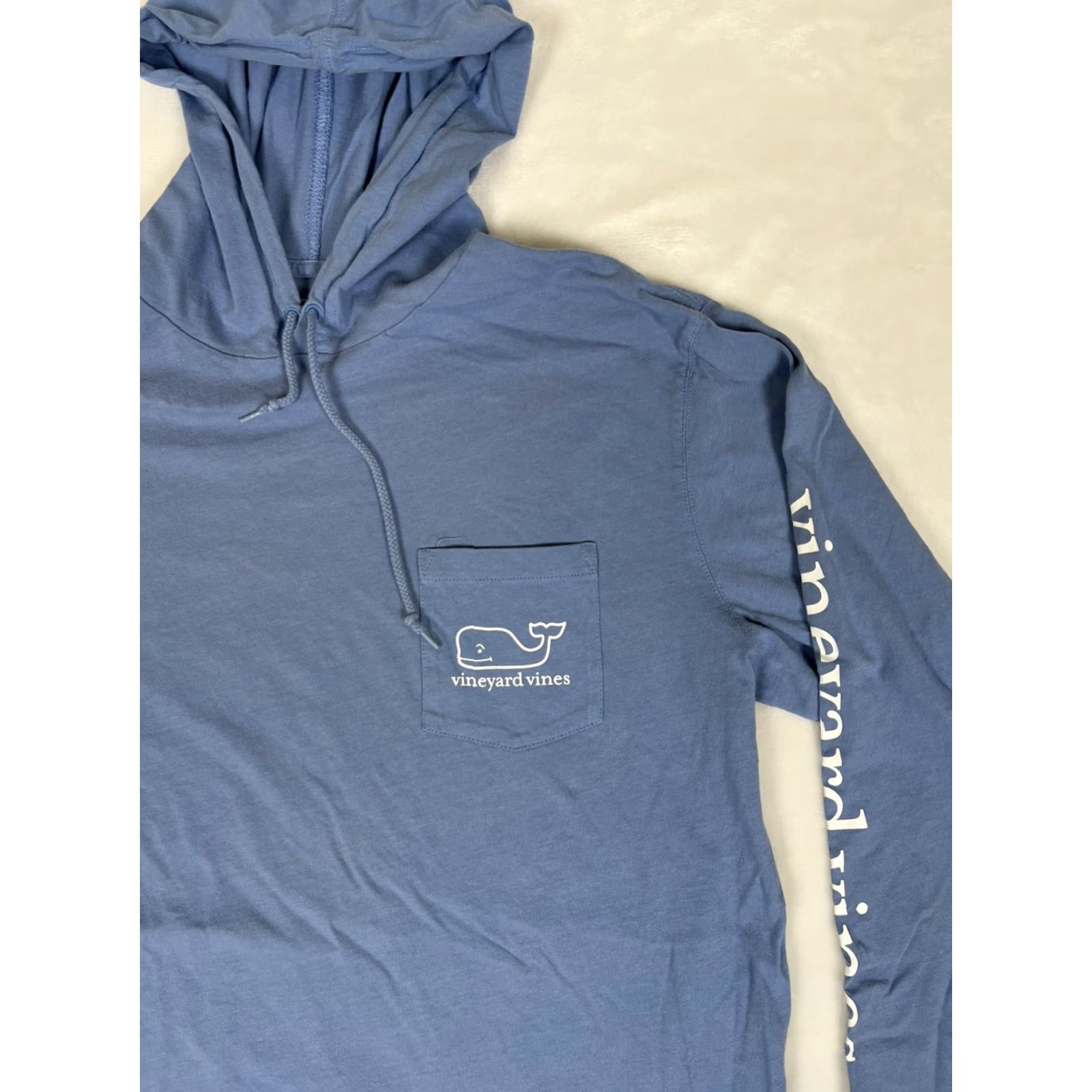 Vineyard Vines VINEYARD VINES Hooded Long Sleeve Shirt XS Men Light Blue Color Blue Old Logo Crack Stain Preppy Classic 90s? Size US XS / EU 42 / 0 - 3 Thumbnail