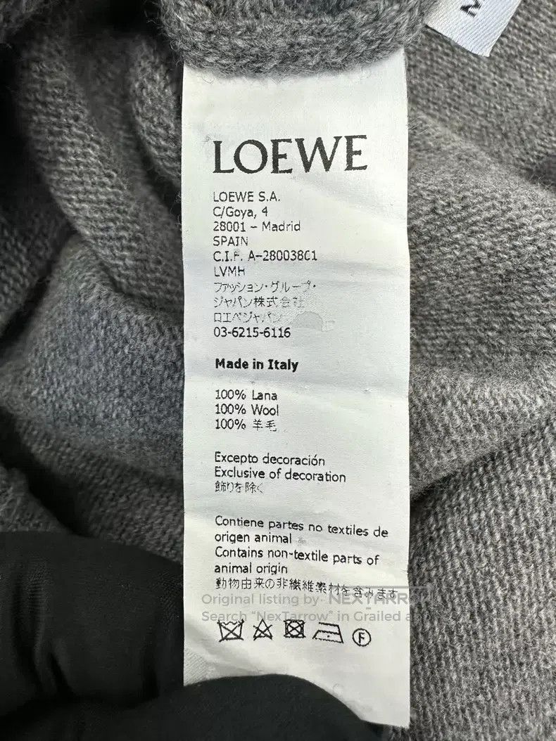 Loewe Loewe Gray Embroidered Logo Wool Knit Cardigan Size M / US 6-8 / IT 42-44 - 4 Thumbnail