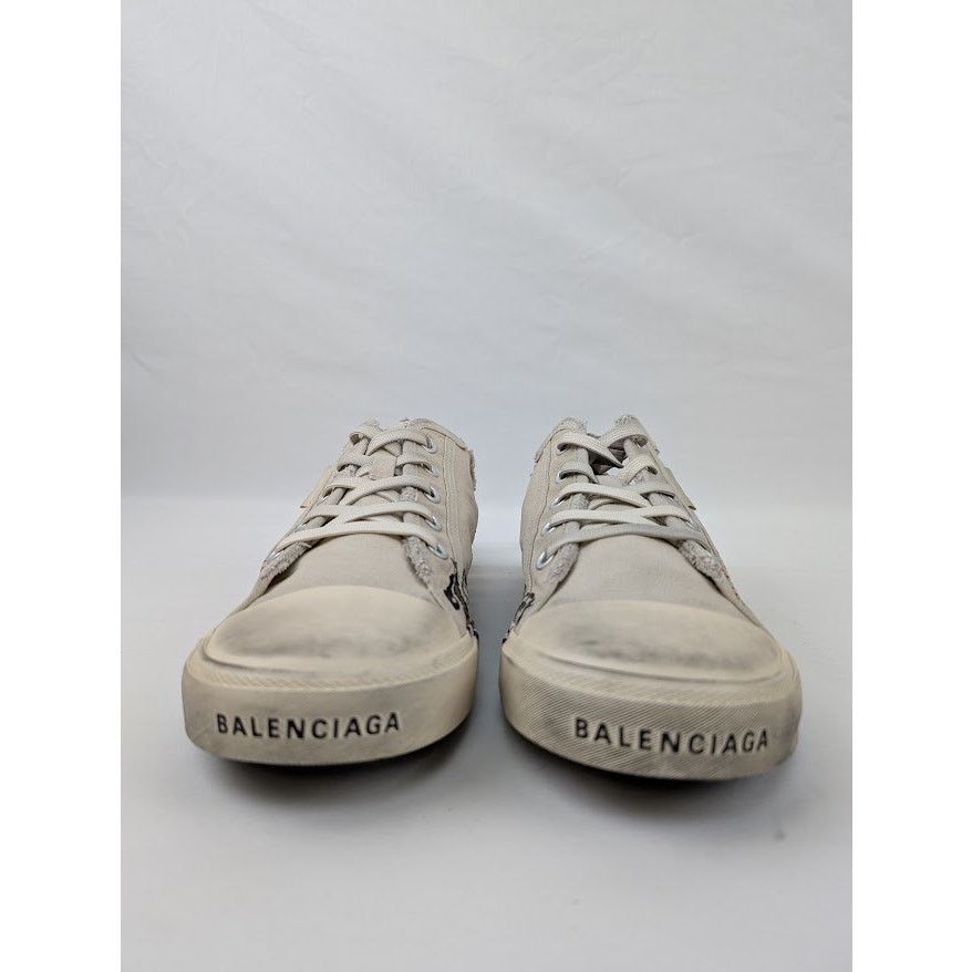 Balenciaga o1rshd1 Dest Canvas Paris Mule in White/Red/Black Size US 11 / EU 44 - 10 Thumbnail
