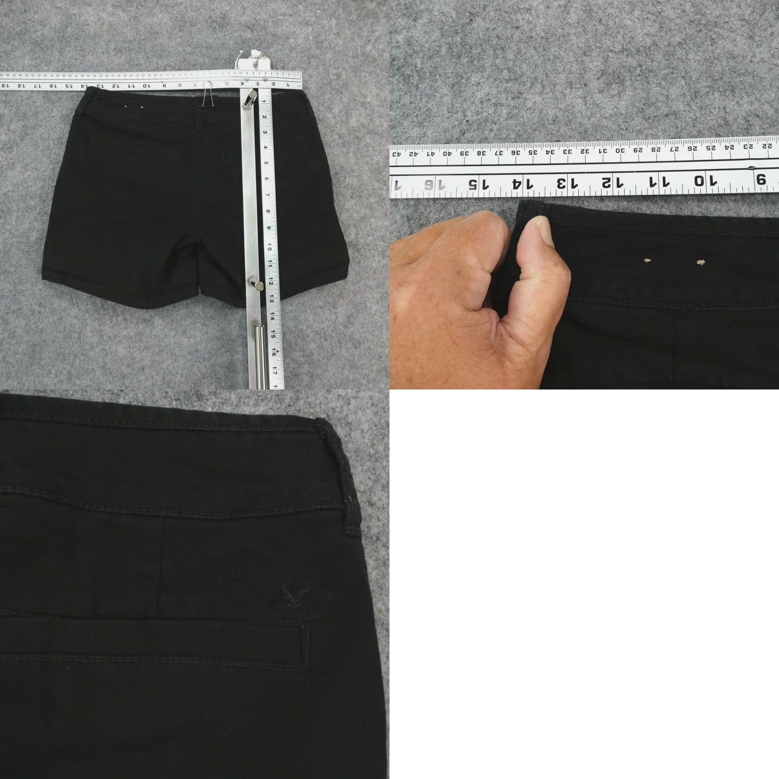 American Eagle Outfitters American Eagle Shorts 0 Stretch Chino Flat Front Midi Black Womens Size 28" / US 6 / IT 42 - 9 Thumbnail