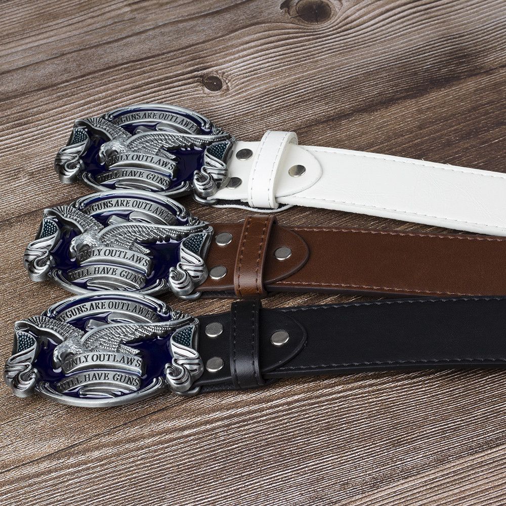 Designer Crazy Vintage Belt Riveted Belts Menswear Accessories Size ONE SIZE - 3 Thumbnail