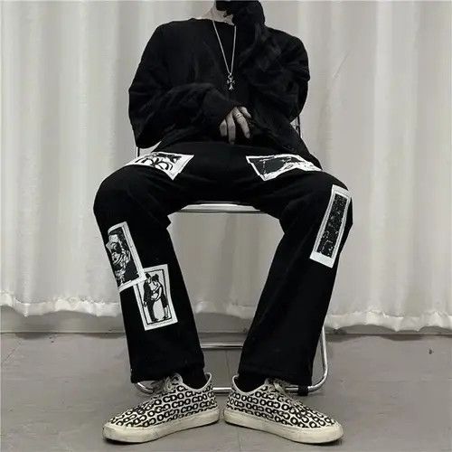 Japanese Brand × Vintage Japanese style punk jeans with patches Size US 32 / EU 48 - 4 Thumbnail