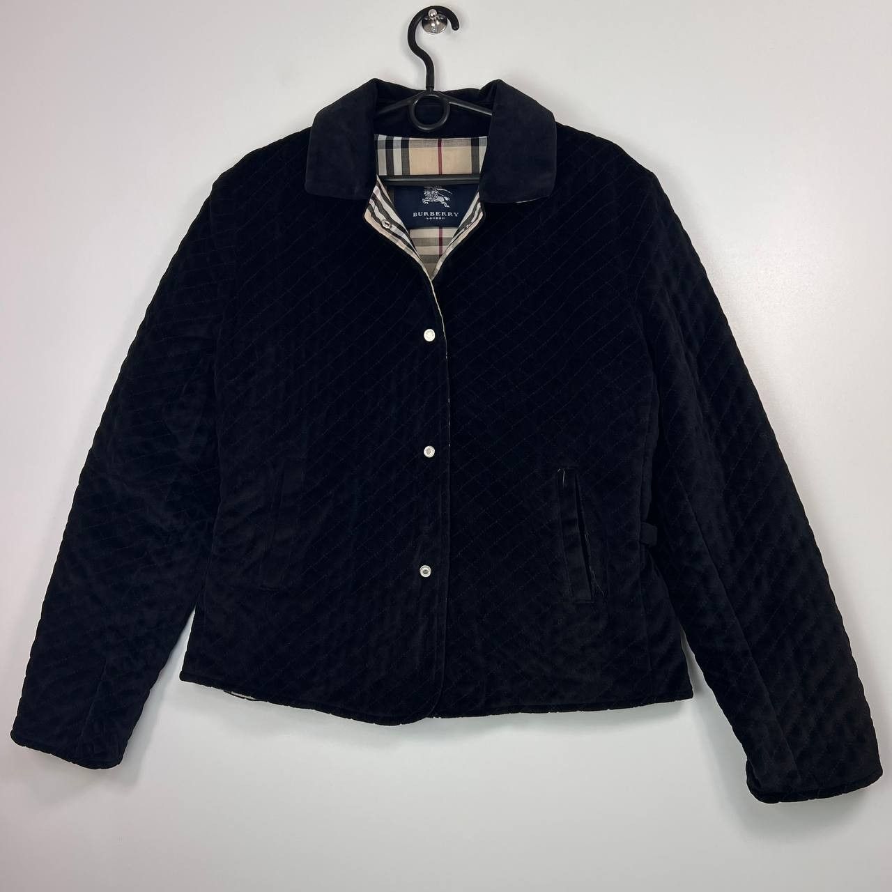 Burberry Burberry London Quilted Jacket Nova Check Lined Navy Size S Size S / US 4 / IT 40 - 1 Thumbnail