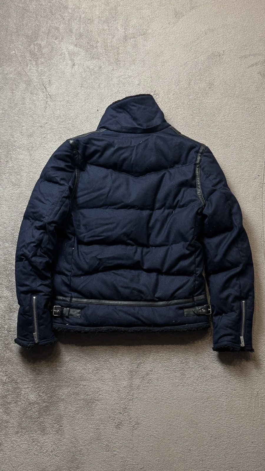 The Kooples Lambskin Asymmetric Biker Down Puffer Jacket helmut lang ysl Size US S / EU 44-46 / 1 - 6 Thumbnail