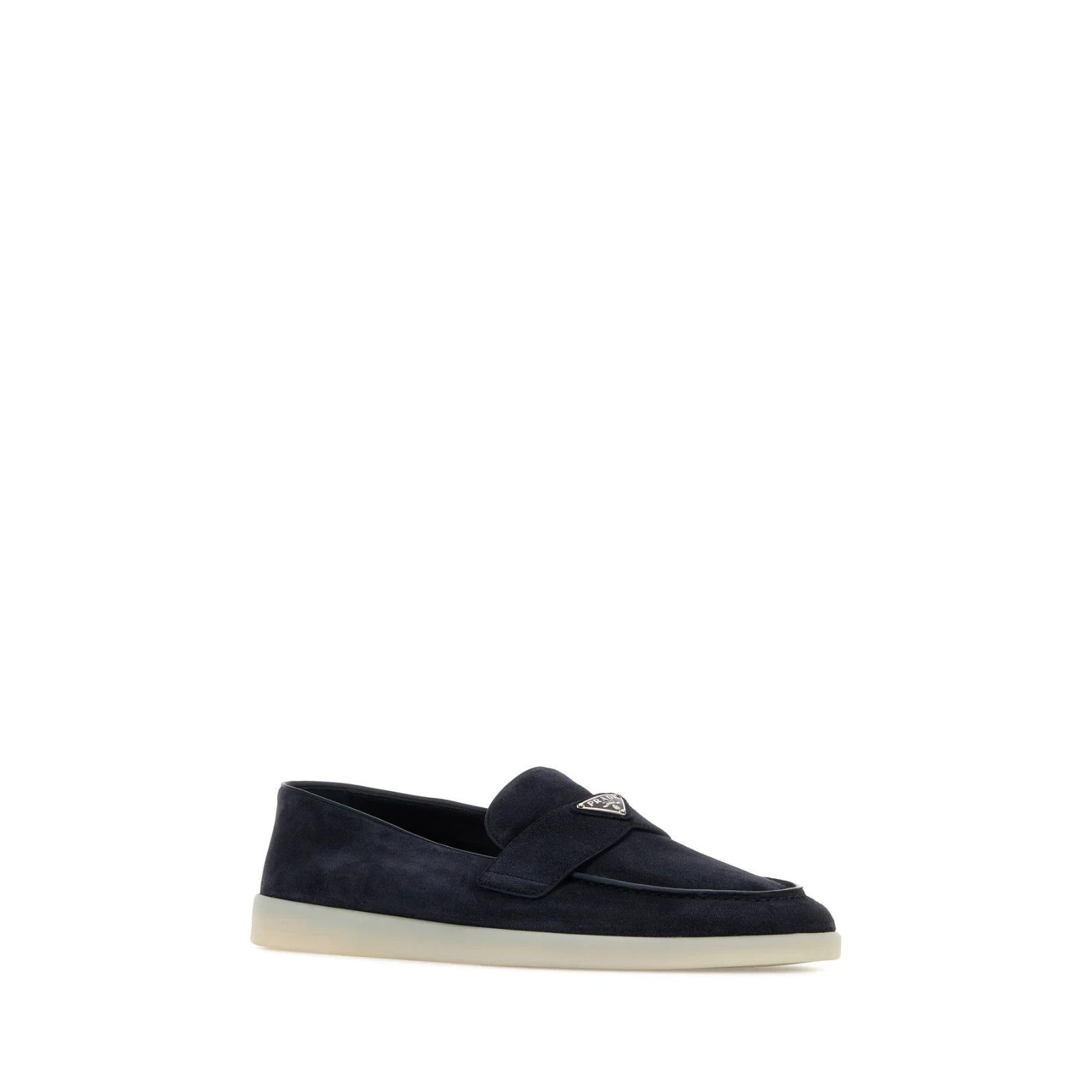 Prada PRADA Navy Blue Suede Loafers New And Authentic (Men's size: Size US 9.5 / EU 42-43 - 2 Thumbnail