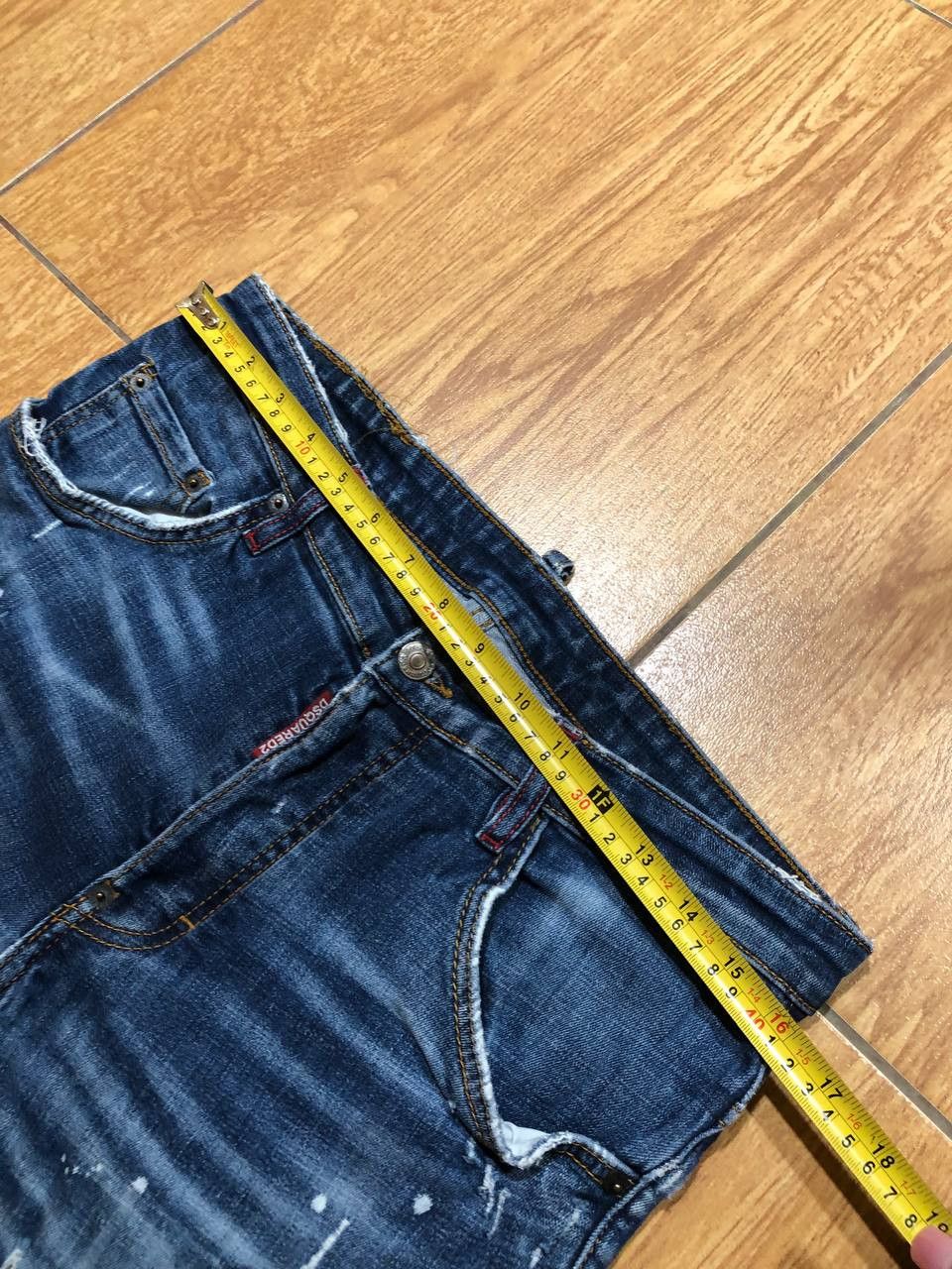Dsquared2 Dsquared2 Tidy Biker Distressed Painted Skinny Jeans Size US 32 / EU 48 - 16 Thumbnail