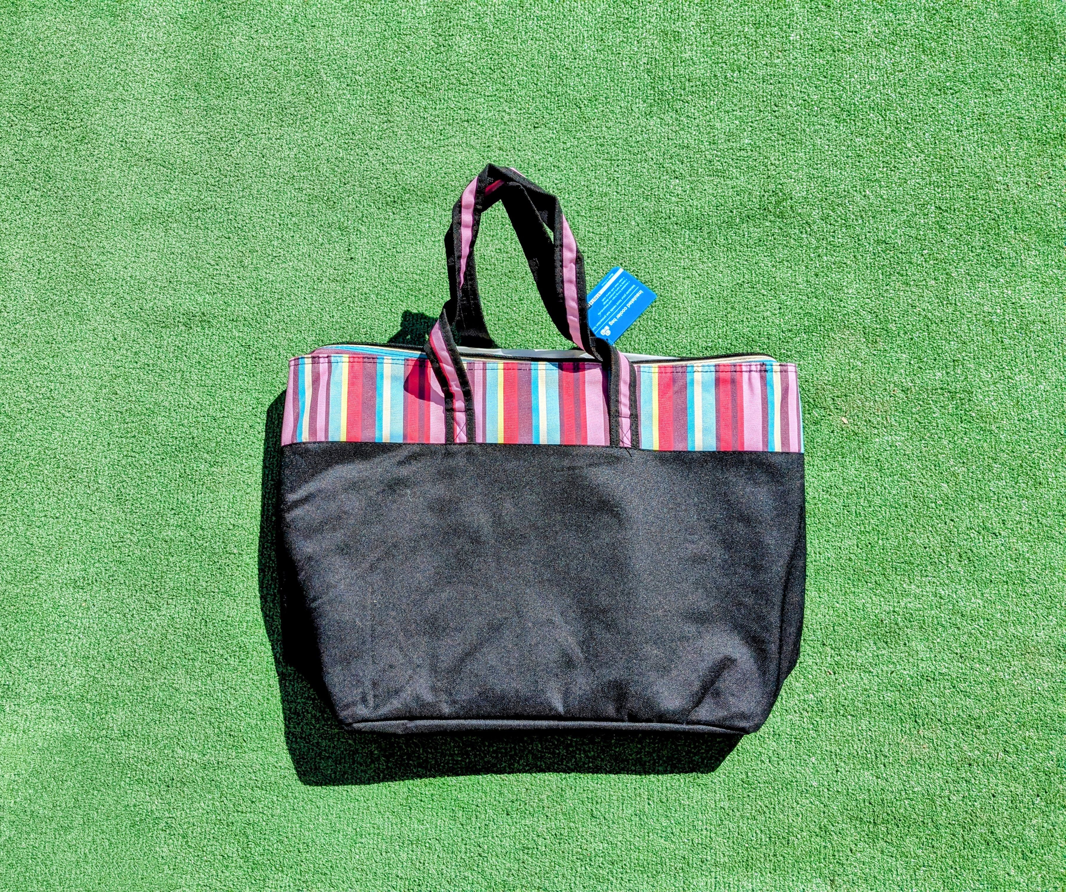 Designer Large Insulated Zipper Closure Reusable Shopping Tote Bag Size ONE SIZE - 1 Thumbnail