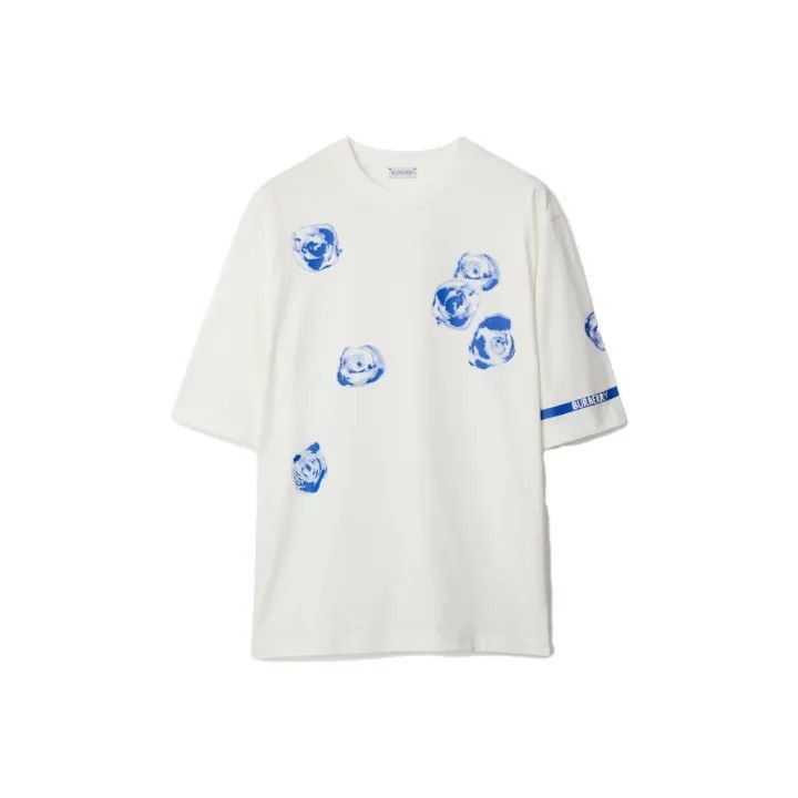 Burberry Burberry Burberry White Rose Cotton T-Shirt for Men-2507 Size US M / EU 48-50 / 2 - 1 Thumbnail