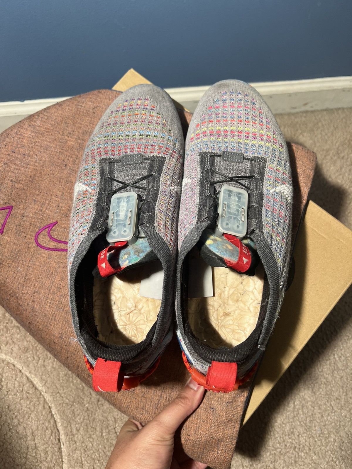 Nike Nike Vapormax Flyknit Team USA Smoke Grey Size US 9.5 / EU 42-43 - 4 Thumbnail