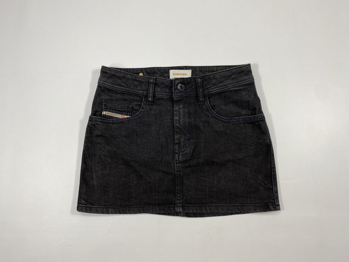 Diesel Diesel Stonewashed Black Avant Garde Stretch Mini Skirt Size 28" / US 6 / IT 42 - 15 Thumbnail
