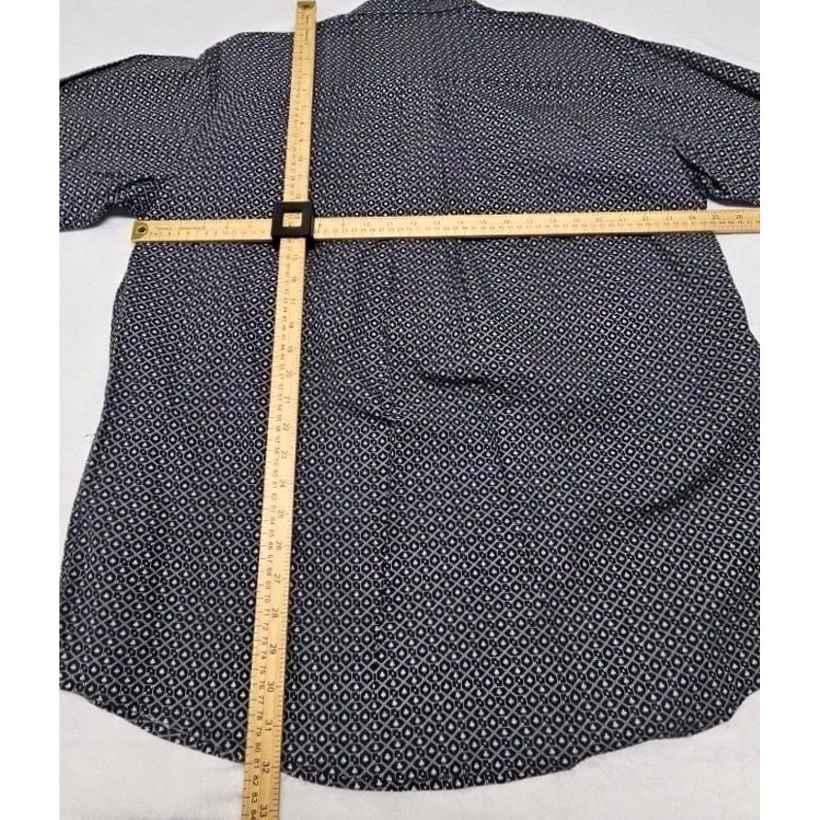 Vintage Cinch XL Men’s Western Button-Down Shirt Black White Geometric Long Sleeve Modern Classic Western Theme Shirt Mens Regular Fit with Pockets Size US XL / EU 56 / 4 - 8 Thumbnail