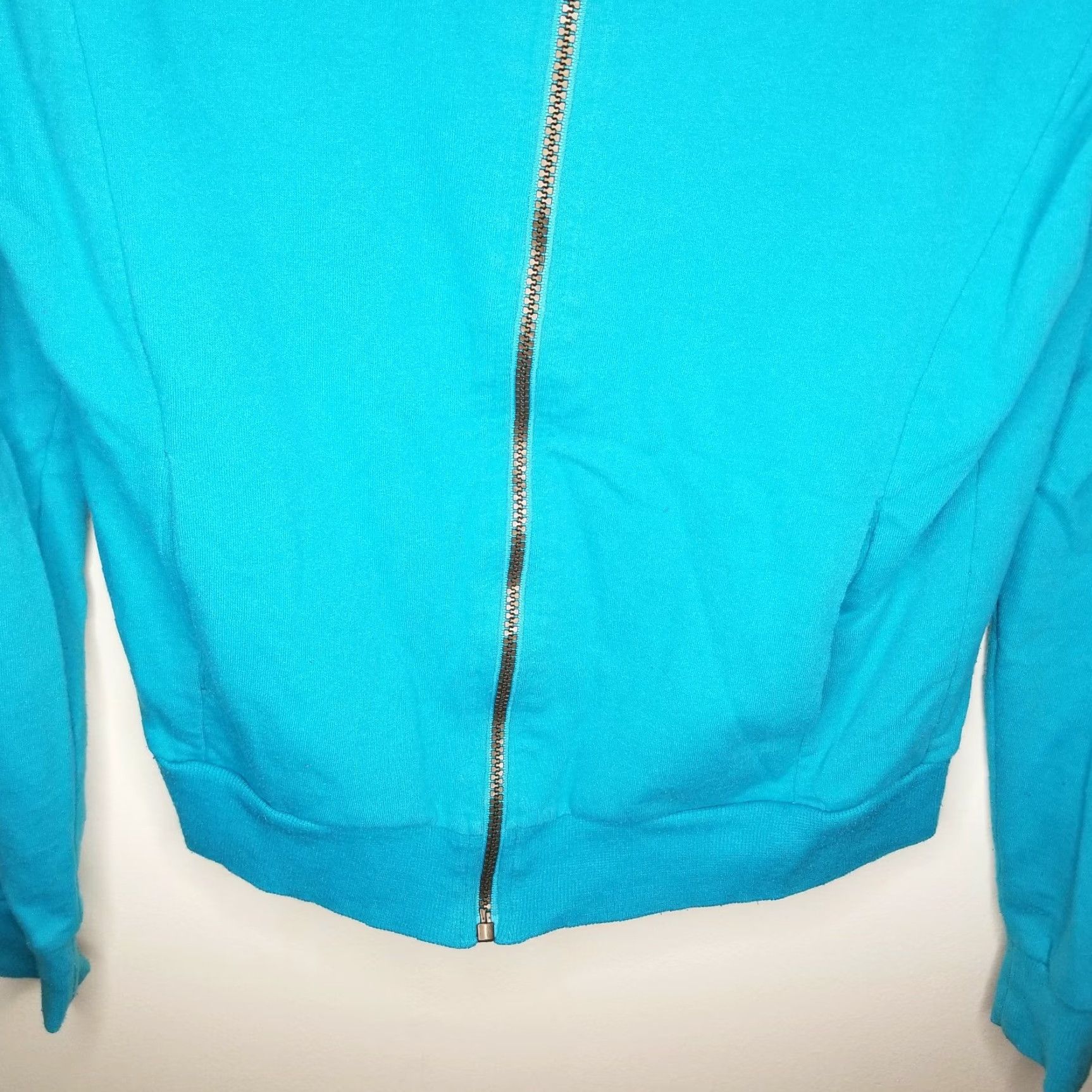 Vintage VINTAGE Sweatshirt Blue Full Zip Jacket Womens Medium Long Sleeve Activewear Size M / US 6-8 / IT 42-44 - 2 Thumbnail