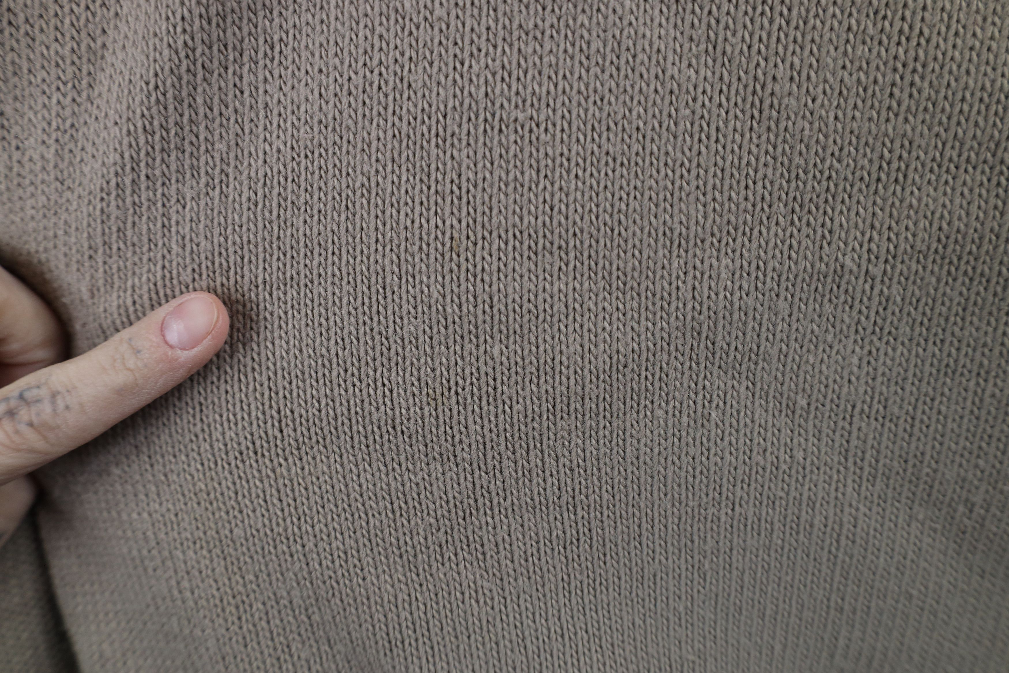Vintage Vintage 90s Streetwear Blank Knit V-Neck Sweater Beige Size US XXL / EU 58 / 5 - 4 Thumbnail