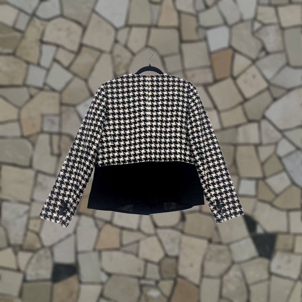 Talbots Talbots Womens Blazer Houndstooth Size 10 Black Wool/Nylon Like New Pants Suit Womens Size L / US 10 / IT 46 - 1 Thumbnail