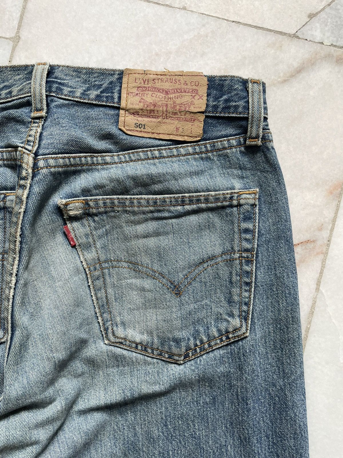Levi's Vintage Levis 501 Blue Washed Jeans Size US 30 / EU 46 - 4 Thumbnail