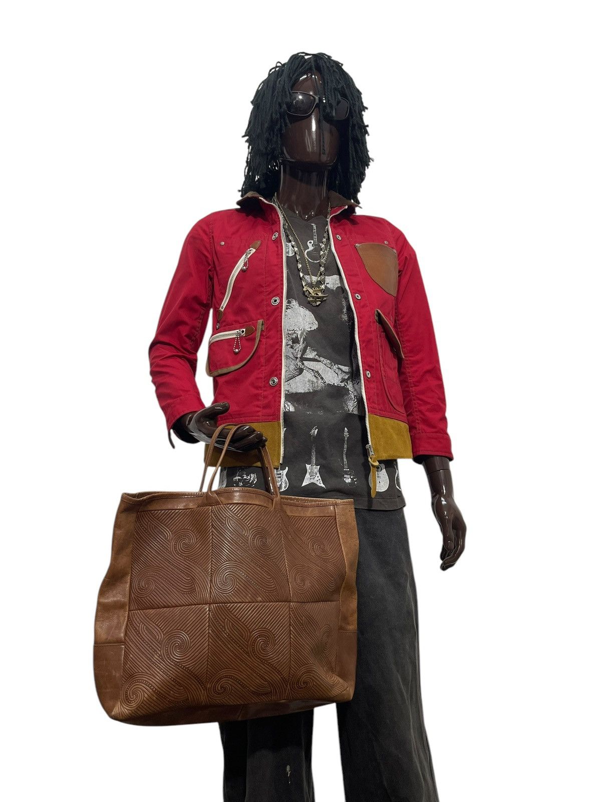 Genuine Leather Embossed Full Leather Ursule Beau Geste Paris Tote Bag 1🟩5 Size ONE SIZE - 2 Thumbnail