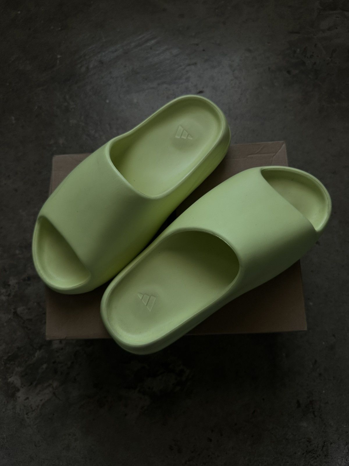 image of Adidas x Yeezy Season Yeezy Slide Resin Yellow in Green, Men's (Size 10)