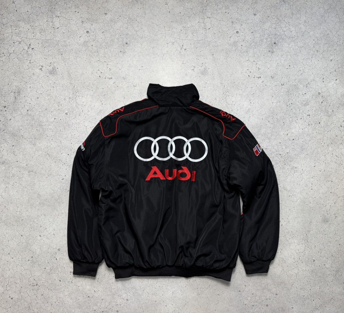 Audi Audi Sport Bomber Racing Jacket Hype Rare Big Logo Vintage Size US XL / EU 56 / 4 - 2 Thumbnail