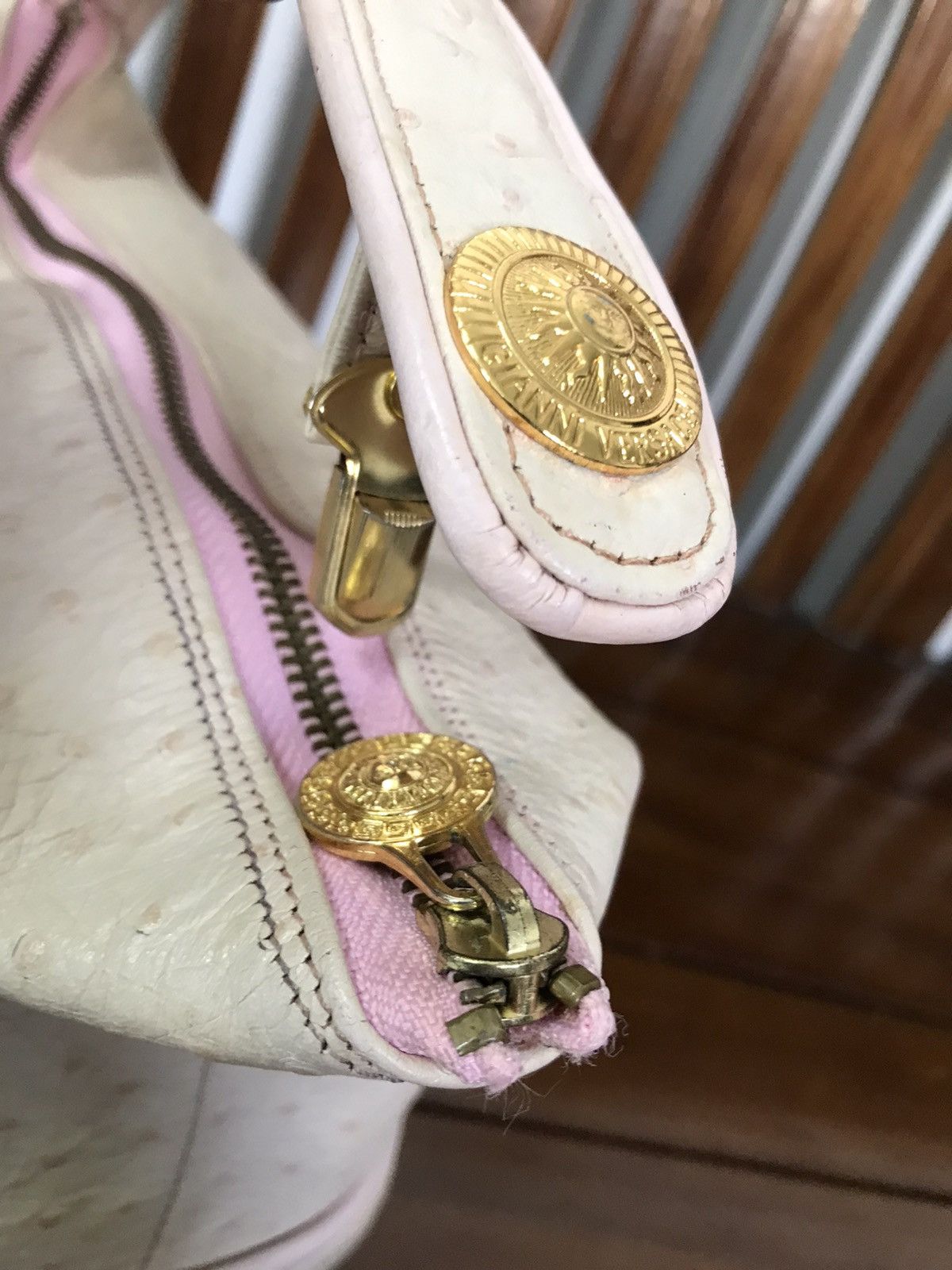Versace Vintage Gianni Versace Bag Leather Pink Handbag Size ONE SIZE - 4 Thumbnail