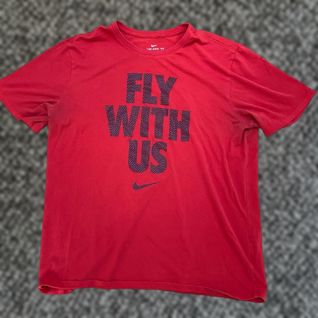 Nike Nike Dri-Fit Tee Shirt Mens XL Red Athletic Cut Swoosh Fly With Us Logo Short Sleeve Crew Neck Shirt Size US XL / EU 56 / 4 - 1 Thumbnail