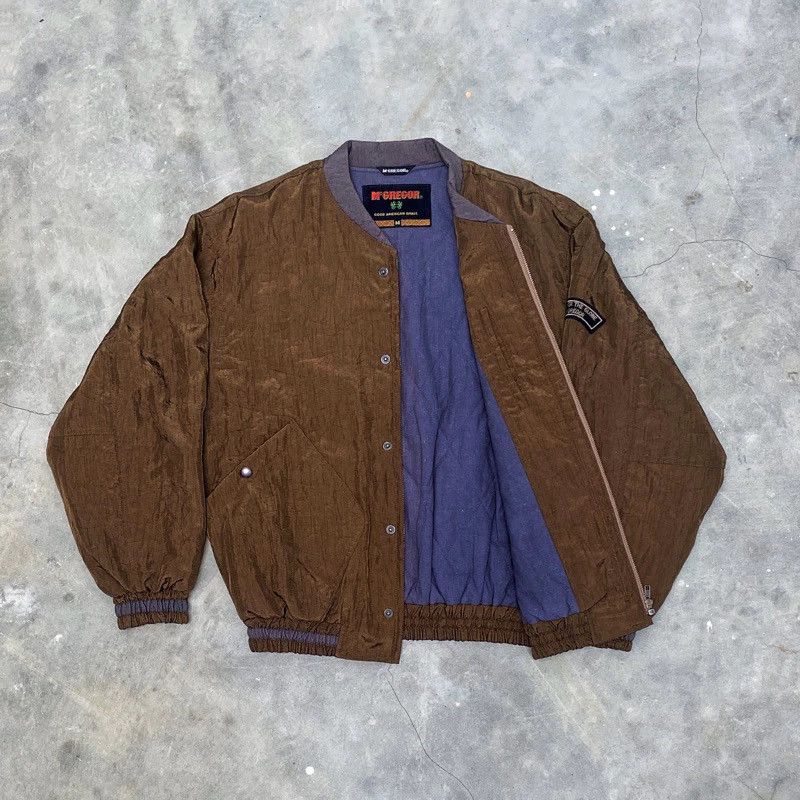 Vintage McGregor Brown Bomber Vintage Jacket Size US M / EU 48-50 / 2 - 2 Thumbnail