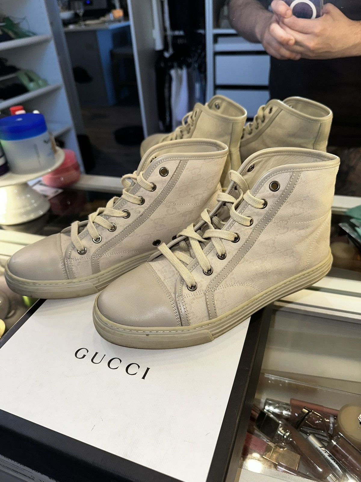Gucci Gucci GG Canvas Aged Sneakers Size US 7 / IT 37 - 1 Thumbnail