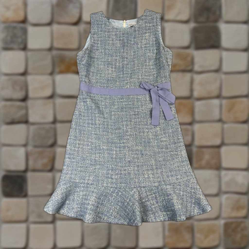 Valentino Red Valentino Dress Womens Xs Blue Purple Cotton Blend Blouson Size XS / US 0-2 / IT 36-38 - 1 Thumbnail