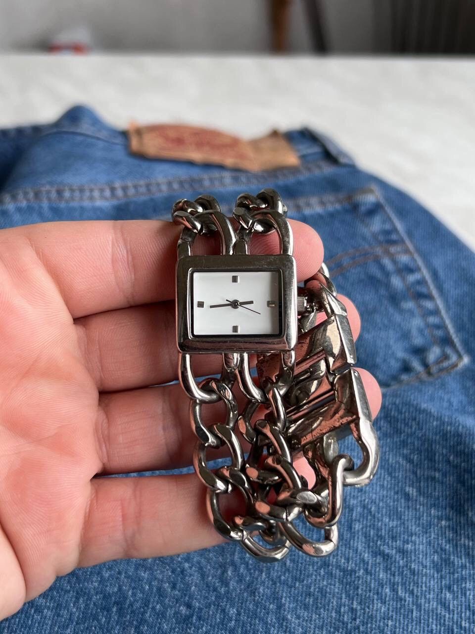 Japanese Brand Vintage Japanese style Chain Metal futuristic Watch Bracelet Size ONE SIZE - 4 Thumbnail
