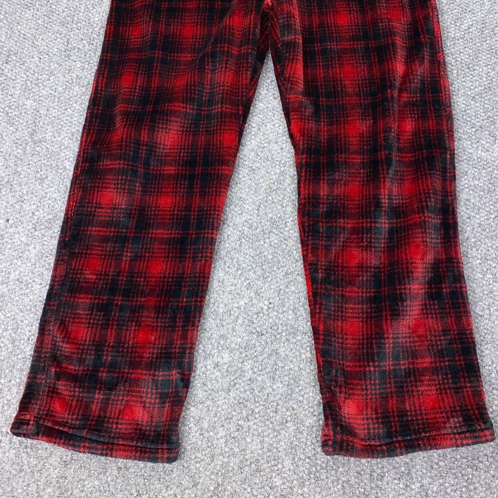 Vintage American Outdoorsman Fleece Pajama Pants Mens XL Red Plaid Lounge Drawstring Bottoms Size US 36 / EU 52 - 3 Thumbnail