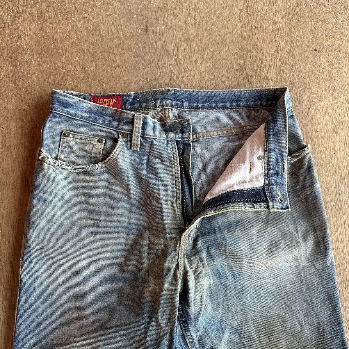 Vintage RUSTY DIRTY💥VINTAGE EDWIN JEANS MADE IN USA DENIM PANTS W31 Size US 31 - 8 Thumbnail