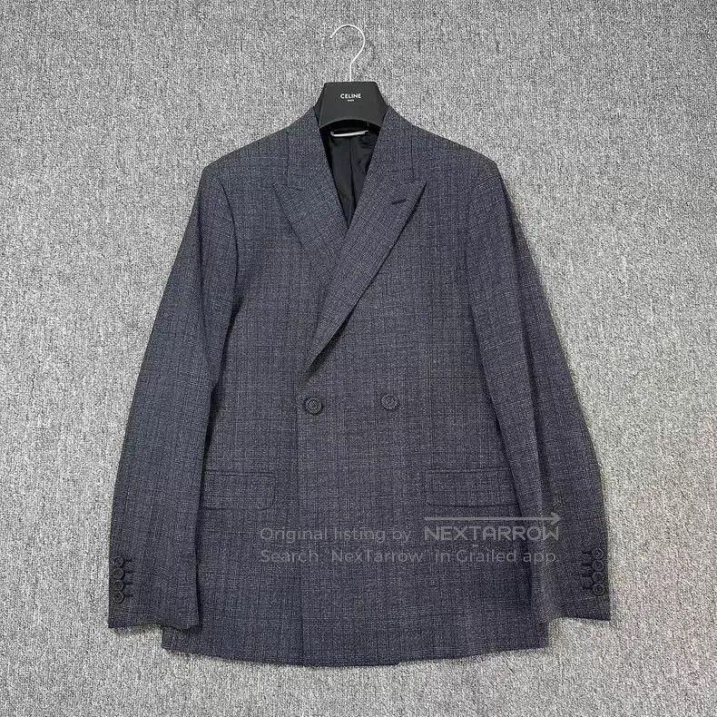 Dior Plaid woven gun collar woollen suit