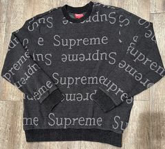 Supreme Jacquard Logo Crewneck | Grailed