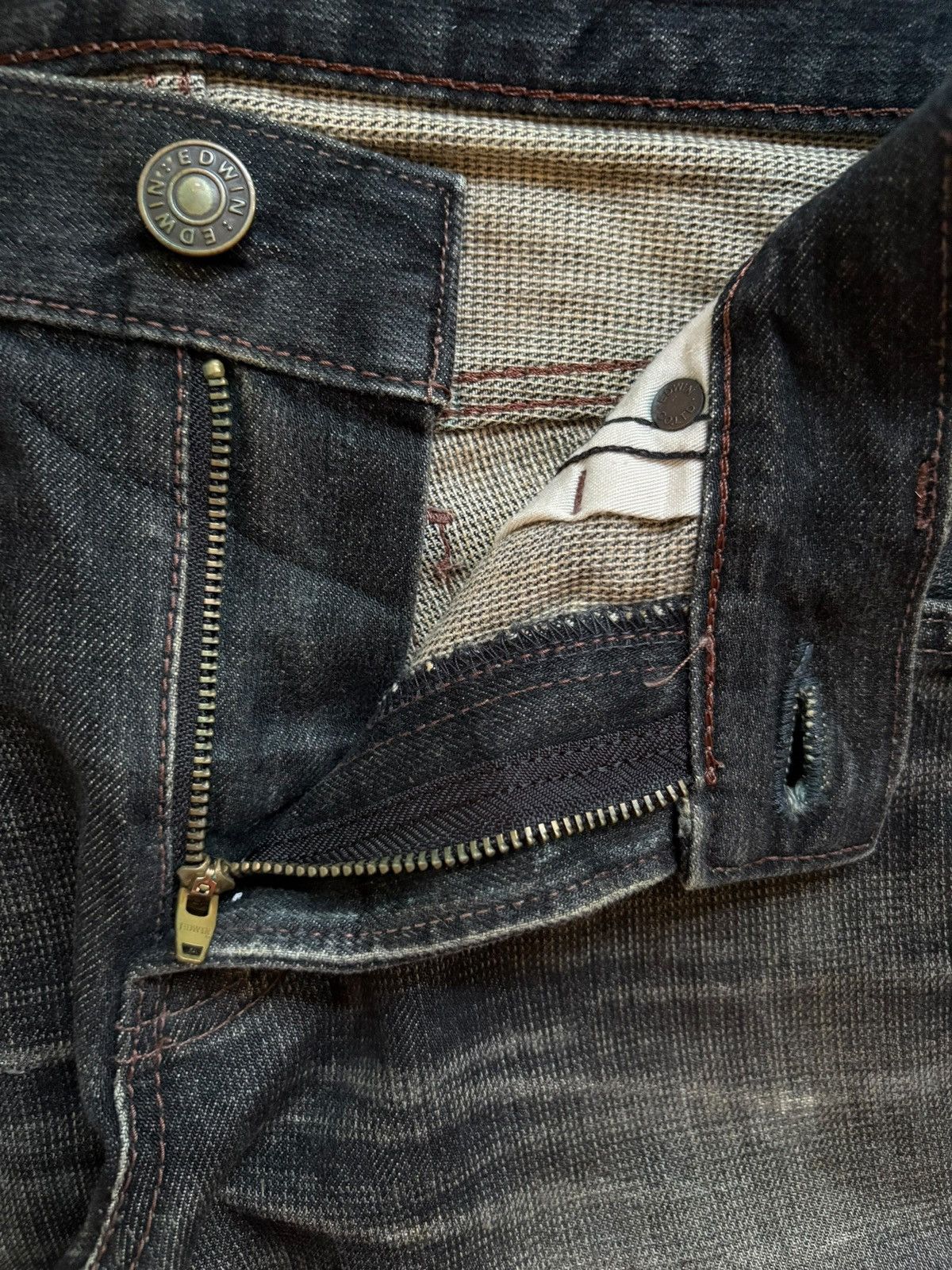 Edwin × Japanese Brand Vintage Japanese Edwin Zylon Mud Wash Jeans Size US 30 / EU 46 - 11 Thumbnail