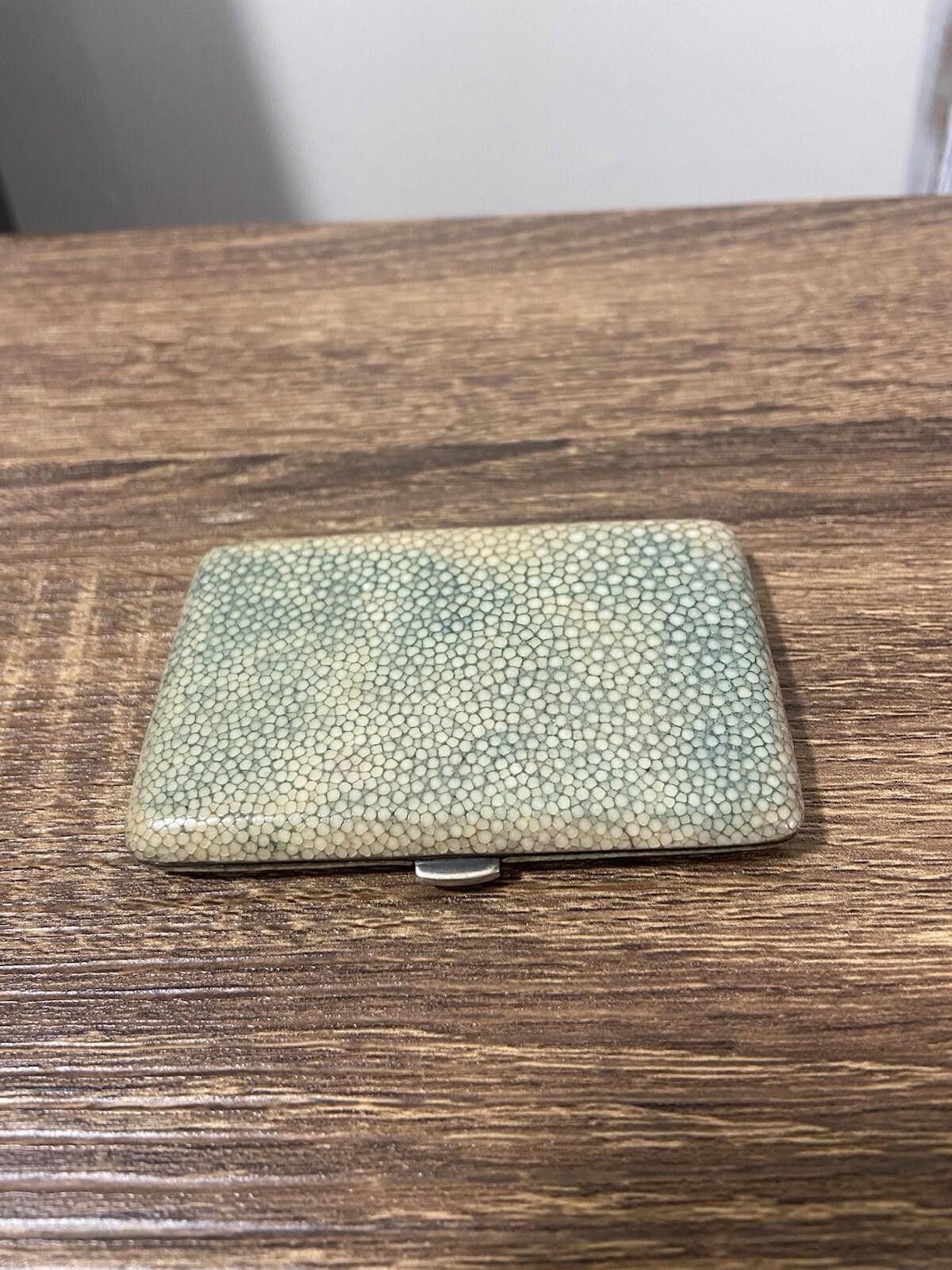 Other Shagreen EPNS plate faded blue-green stingray cigarette case Size ONE SIZE - 2 Thumbnail