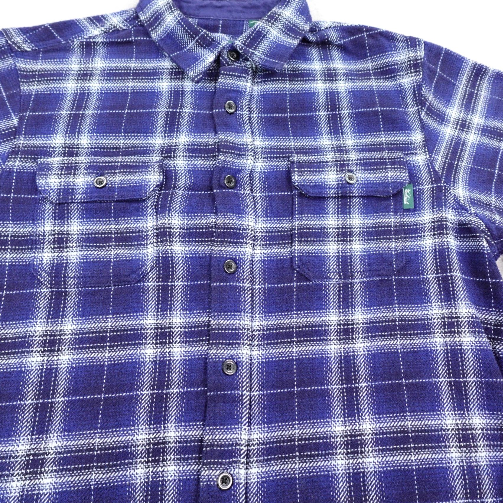 Vintage VINTAGE Woolrich Flannel Shirt Mens Large Blue Plaid Heavyweight Button-Up Outdoor Size US L / EU 52-54 / 3 - 4 Thumbnail