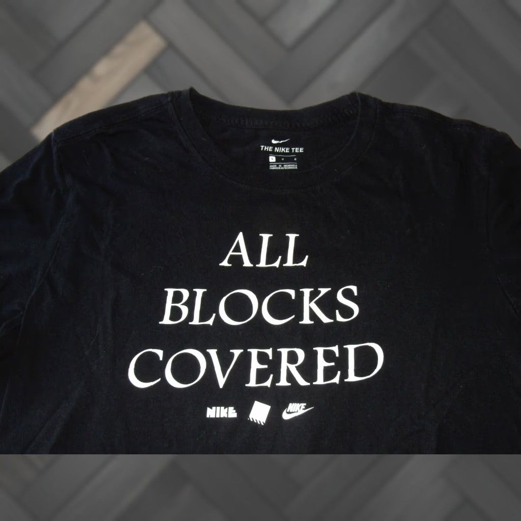 Nike Nike Men's T-Shirt Size Large Short Sleeve Black All Blocks Covered Size US L / EU 52-54 / 3 - 1 Thumbnail