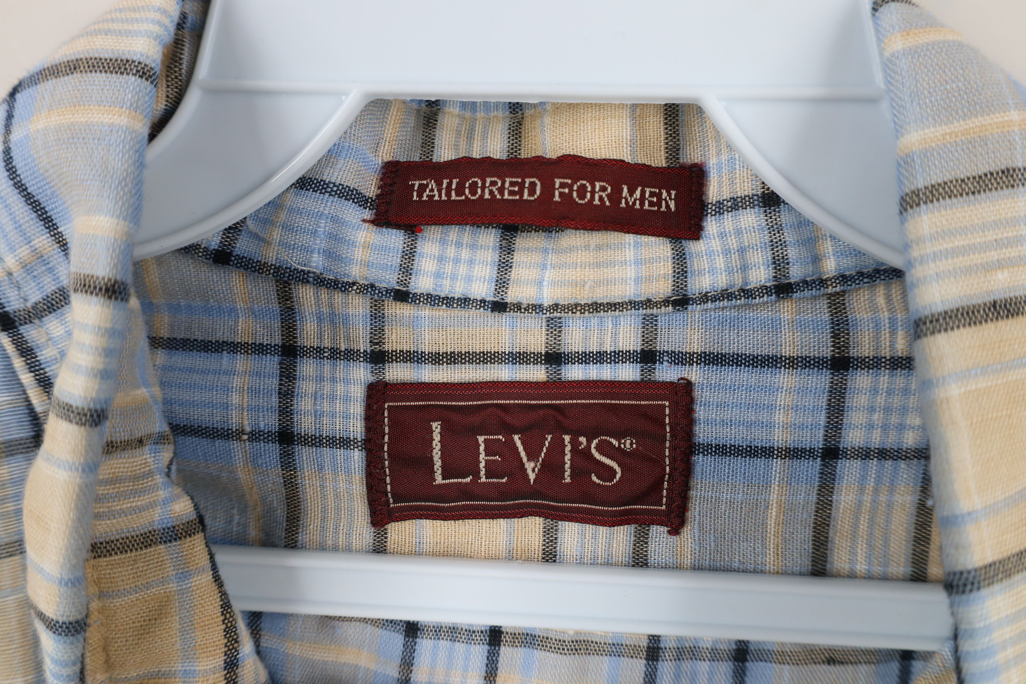 Levi's × Vintage Vintage 80s Levis Sheer Short Sleeve Button Down Shirt USA Size US L / EU 52-54 / 3 - 6 Thumbnail