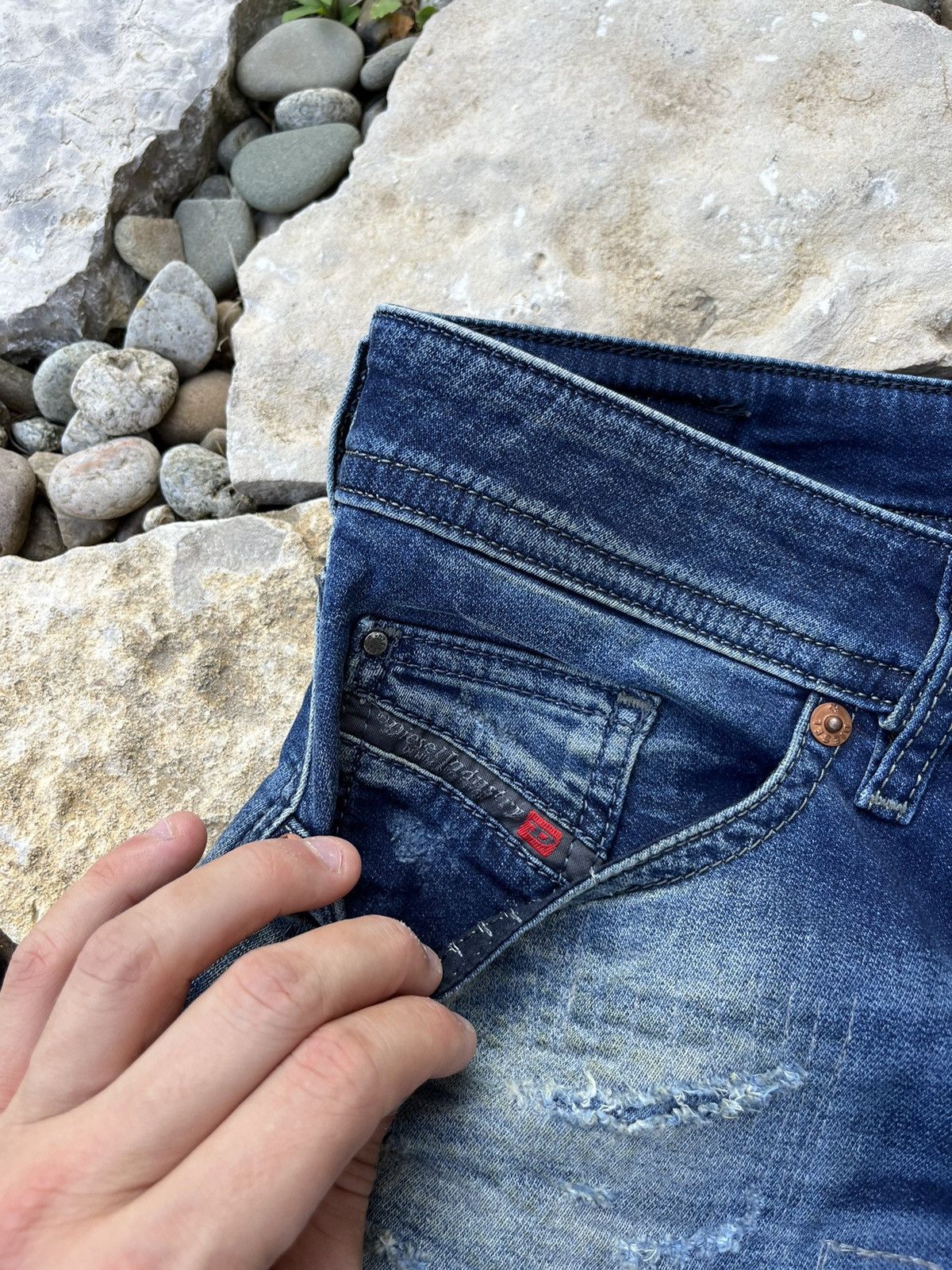 Diesel × Vintage Vintage Diesel 30 y2k spender jeans distressed sweatpants Size US 30 / EU 46 - 14 Thumbnail