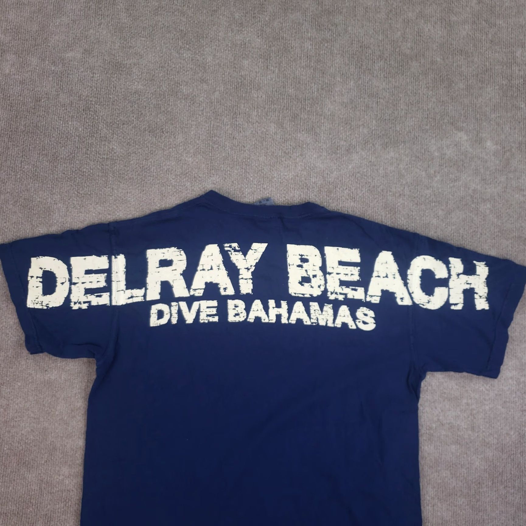 Comfort Colors Delray Beach Florida T-shirt Mens Medium Blue Dive Bahama Short Sleeve Crew Neck Size US M / EU 48-50 / 2 - 8 Thumbnail