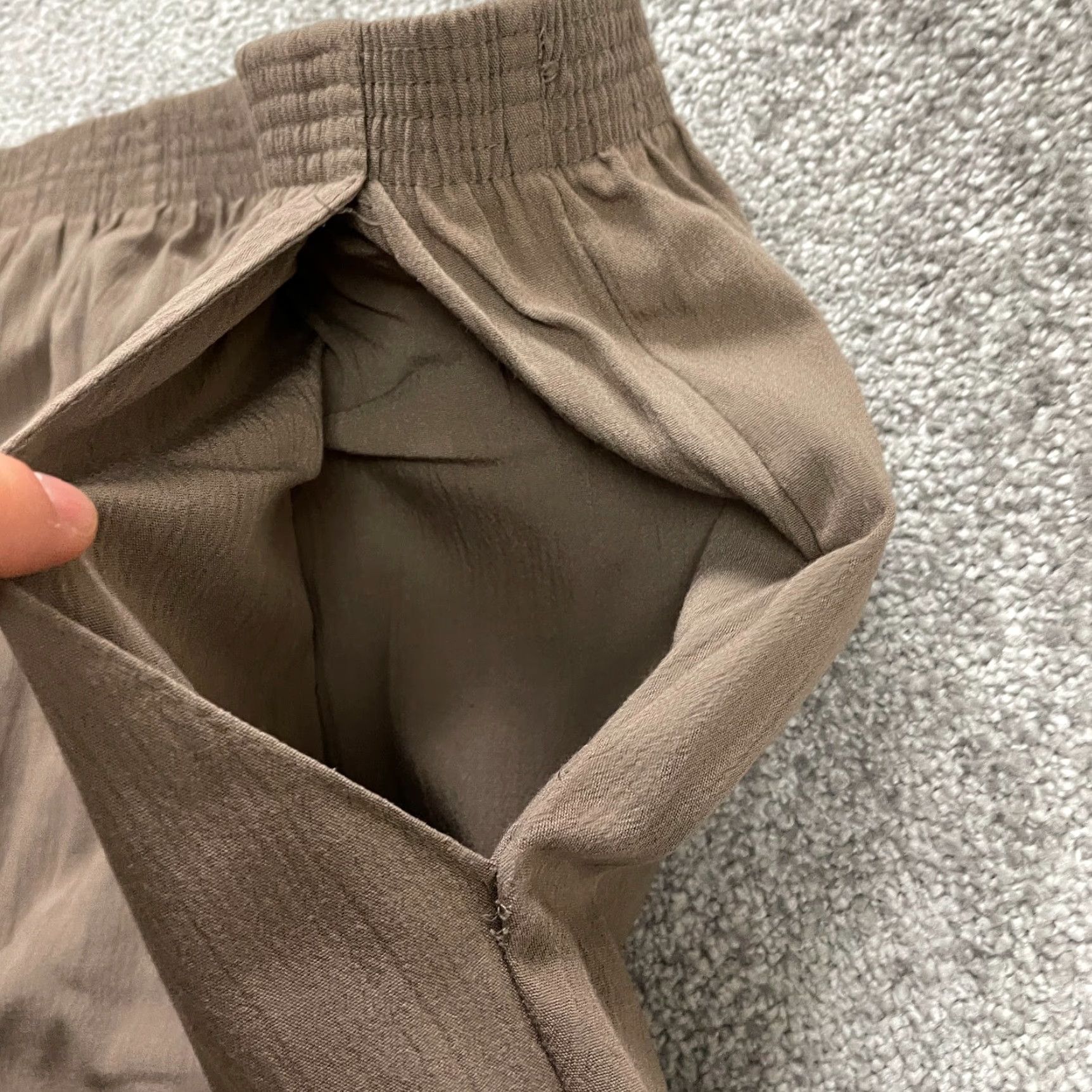 Etro VINTAGE Metro New York Pants Womens Brown Elastic Waist Rayon Tapered 34x26 Size 24" / US 00 / IT 34 - 3 Thumbnail