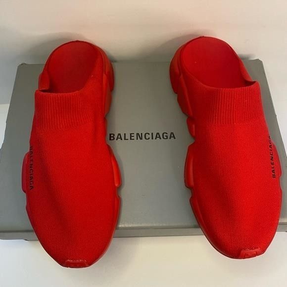 Balenciaga New Authentic Women’s Balenciaga Red Speed Mule sneakers San Size US 9.5 / EU 42-43 - 4 Thumbnail