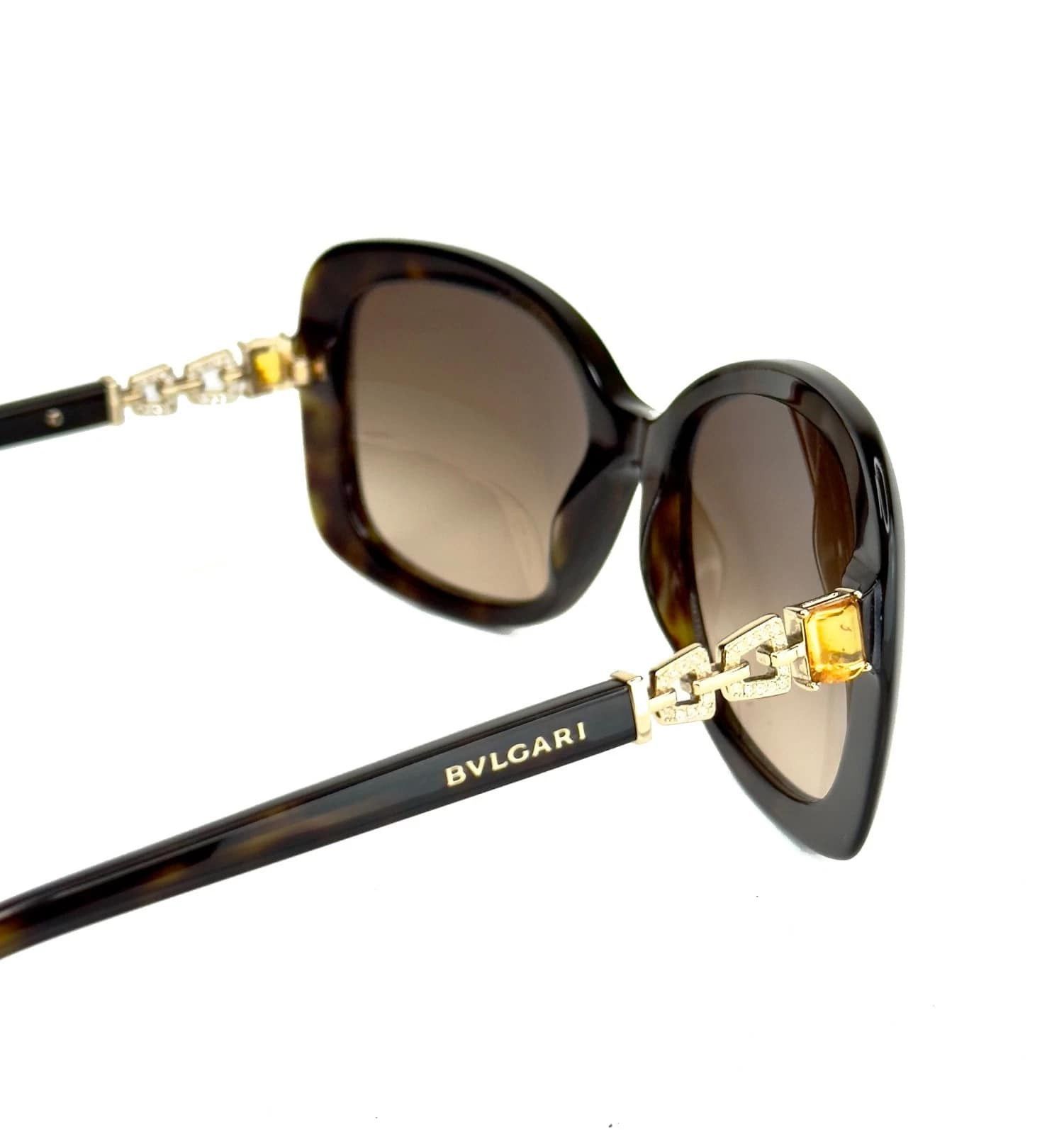 Bvlgari BVLGARI BV8144B 8144 CATENE Brown Gold Chain Sunglasses Size ONE SIZE - 3 Thumbnail