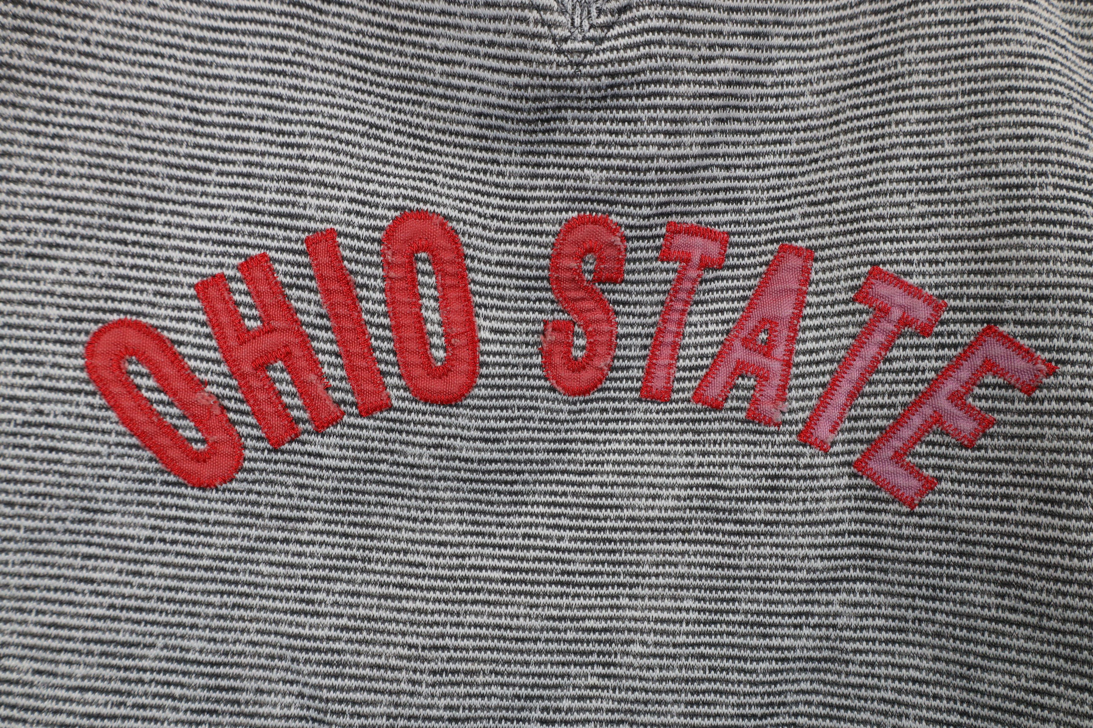 Vintage Vintage 90s Spell Striped Ohio State University Sweatshirt Size US XXL / EU 58 / 5 - 4 Thumbnail