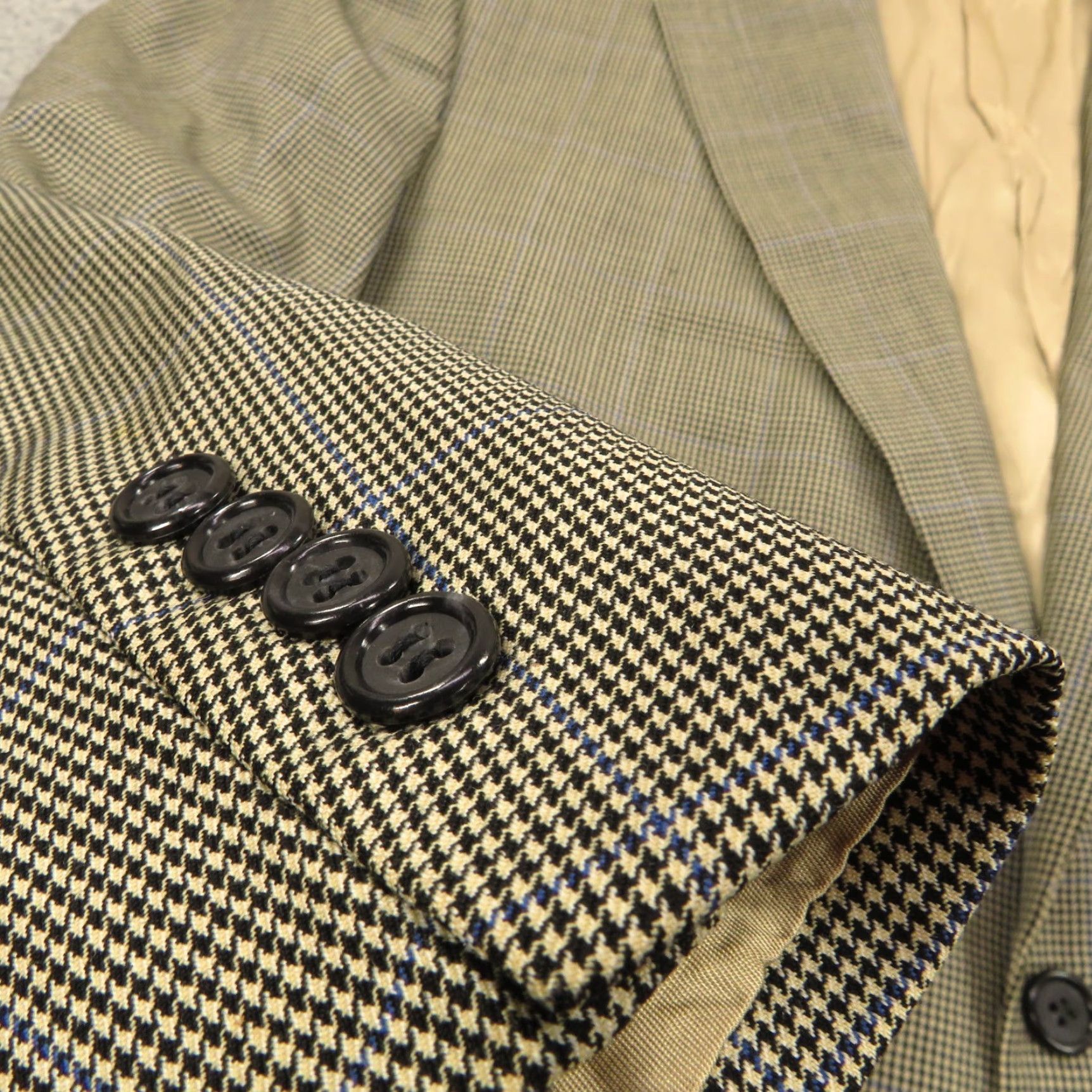 Brooks Brothers Brooks Brothers Blazer Sport Coat Jacket 44R Wool Cashmere Houndstooth Men Vintage Geometric Classic College Preppy USA Fashion Mens Size 44R - 2 Thumbnail