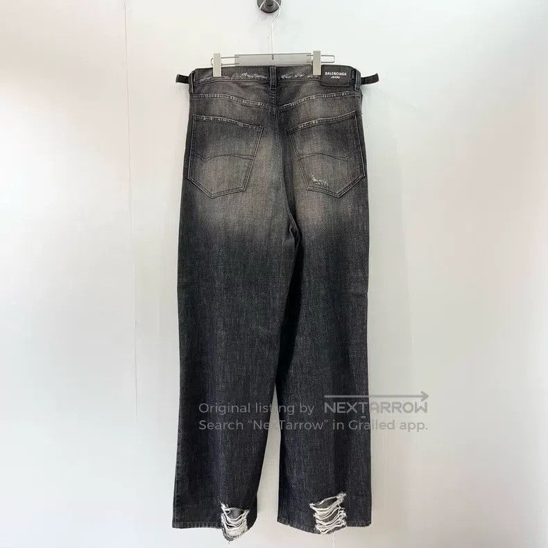 Balenciaga Balenciaga size M Distressed Denim Pants Size US 27 - 3 Thumbnail