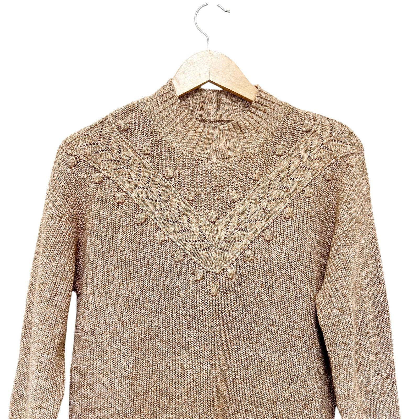 Loft Loft Tan Knit Wool Blend Sweater Dress Sz S Size S / US 4 / IT 40 - 2 Thumbnail
